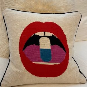 Jonathan Adler “Full Dose Needlepoint Throw Pillow”